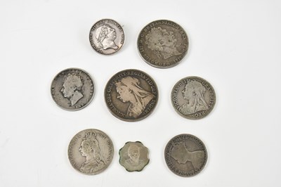 Lot 598 - A small collection of coins comprising two...