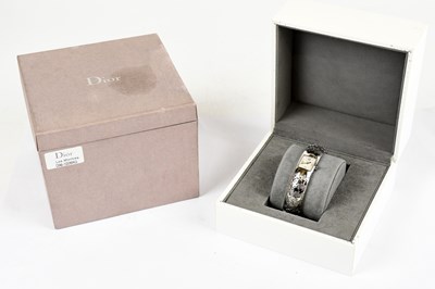 Lot 831 - CHRISTIAN DIOR; a lady’s stainless steel...