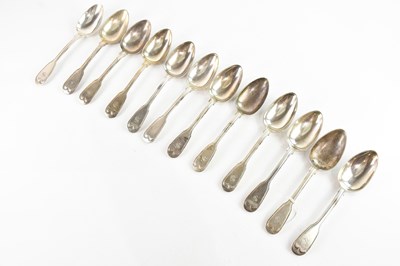 Lot 128 - P S; a set of twelve George III hallmarked...