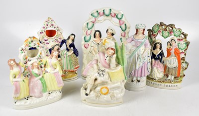 Lot 430 - STAFFORDSHIRE; a collection of 19th century and later figures