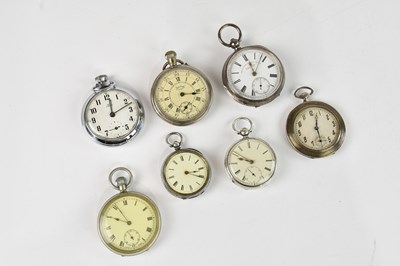 Lot 427 - Three hallmarked silver key wind open faced...