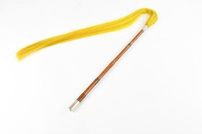 Lot 1089 - A hallmarked silver mounted bamboo shafted...