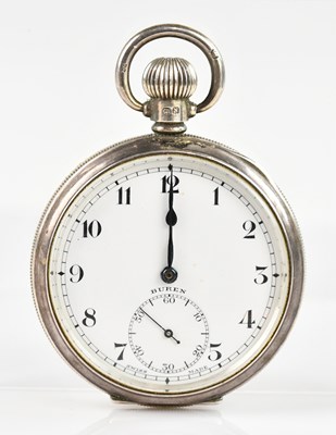 Lot 438 - A hallmarked silver crown wind open faced...