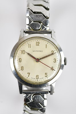 Lot 553 - GARRARD; a gentleman's stainless steel...