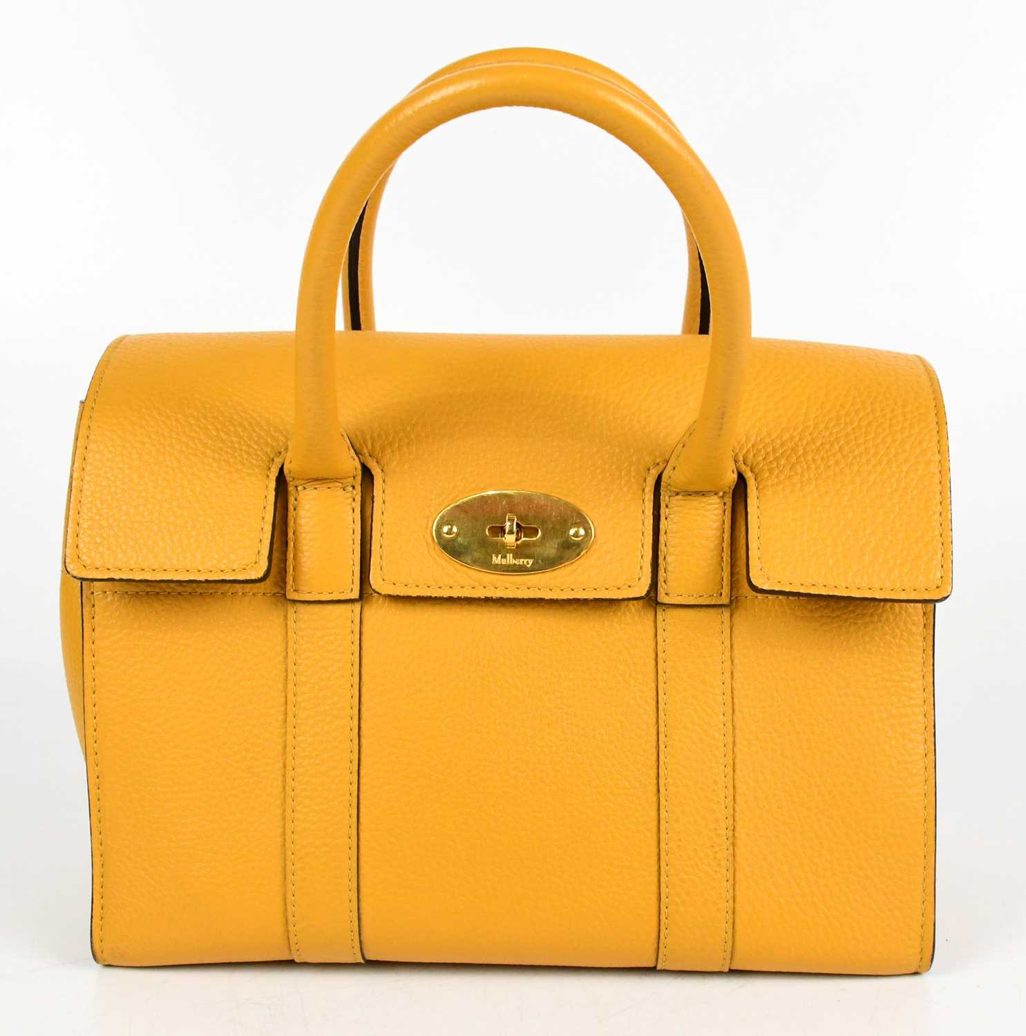 Lot 669 MULBERRY; a mustard yellow pebbled calfskin