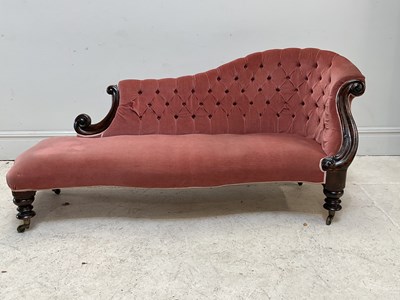 Lot 109 - A Victorian carved mahogany and grained wood...