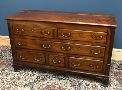 Lot 2943 - An 18th century mahogany mule chest of...