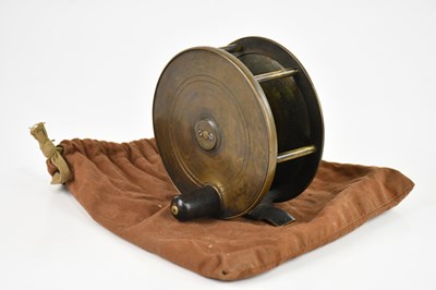 Lot 1433 - HARDY BROS; a brass salmon fly reel, 4 1/4",...