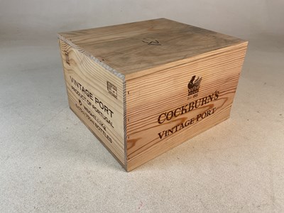 Lot 271 - PORT; a sealed crate, six bottles of...