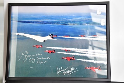 Lot 2432 - Three signed Concorde photos, each signed by...