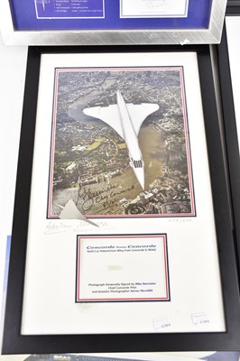 Lot 2432 - Three signed Concorde photos, each signed by...