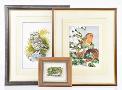 Lot 1140 - DAVID BINNS (1935-2020); three watercolours...