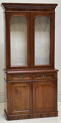 Lot 208 - A Victorian mahogany bookcase, the upper...