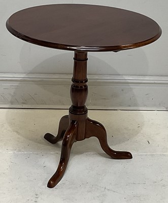 Lot 154 - A reproduction mahogany tilt-top table, height...