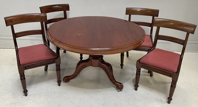 Lot 210 - A Victorian carved walnut tilt-top tripod...