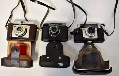 Lot 348 - Three cameras comprising a Cosmic 35 camera,...