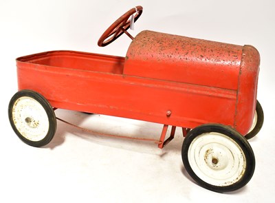 Lot 446 - TRI-ANG; a red painted tin-plate child's pedal...