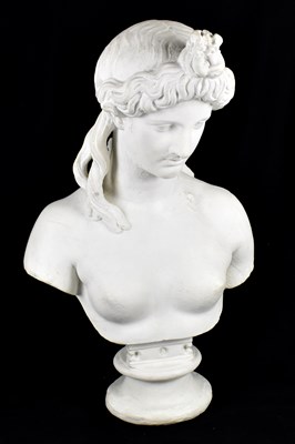 Lot 330 - A decorative white painted composite bust