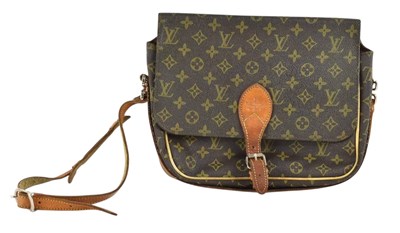 Lot 450 - LOUIS VUITTON; a vintage lady's brown leather...