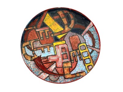 Lot KAREN BROWN, POOLE POTTERY; a large abstract...