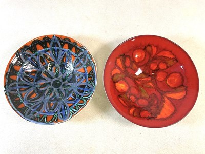 Lot 360 - POOLE POTTERY; two shape 58 Delphis large...