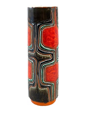 Lot 369 - POOLE POTTERY; a shape 85 sleeve vase, with...