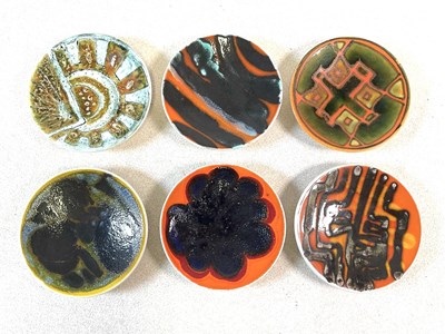 Lot 349 - POOLE POTTERY; a group of six shape 49 Delphis...