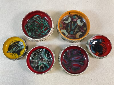 Lot 343 - POOLE POTTERY; a group of six bowls, shape 86...