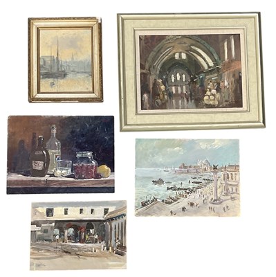 Lot 199 - UNATTRIBUTED; oil on canvas lined board, 'Old...