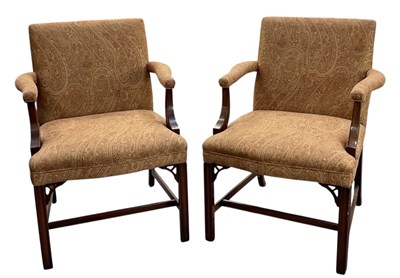 Lot 56 - A pair of reproduction mahogany Regency style...