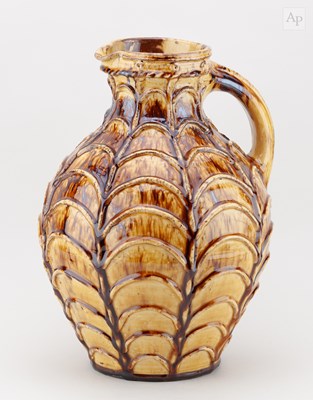 Lot 295 - DOUG FITCH (born 1964); a slipware bellied jug...