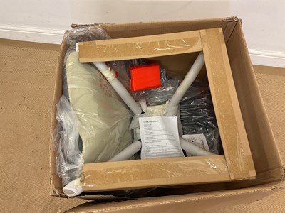 Lot 798 - DANETTI; a Cleo grey velvet swivel chair,...