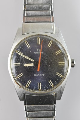 Lot 573 - OMEGA; a gentleman's stainless steel...