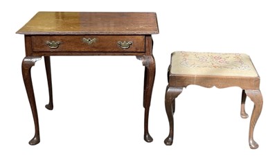 Lot 35 - A 19th century oak single drawer side...