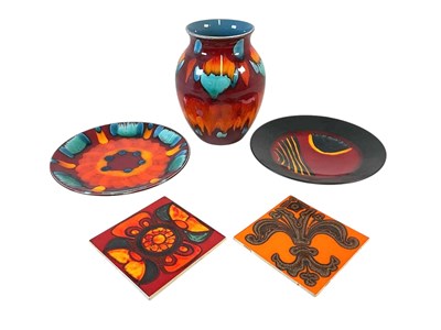 Lot 366 - POOLE POTTERY; a modern ovoid vase, height...