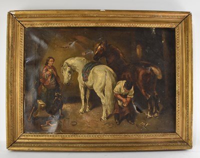 Lot 185 - UNATTRIBUTED 19TH CENTURY SCHOOL; oil on...