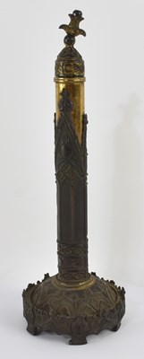 Lot 326 - A late 19th century Days patent Gothic Revival...