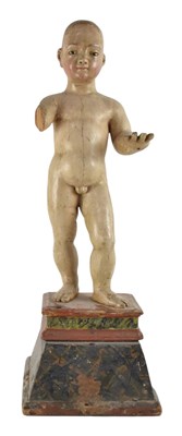 Lot 246 - An 18th century Continental carved wooden and...