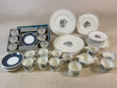 Lot 433 - SUSIE COOPER; a 'Glen Mist' pattern tea set,...