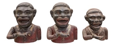 Lot 327 - Three early 20th century cast iron 'Jolly'...