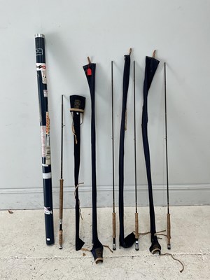 Lot 1436 - HARDY; an #8 Graphite Salmon Fly rod, three...