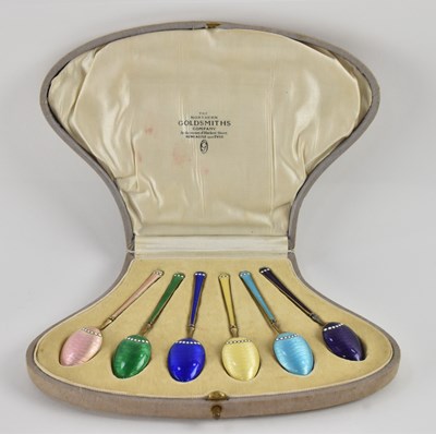 Lot 1141 - THE NORTHERN GOLDSMITHS CO; a cased set of six...