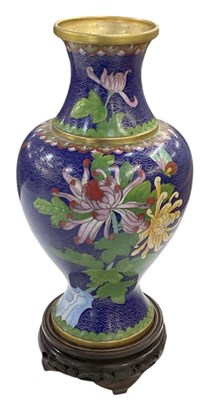 Lot 1075 - A modern Chinese gilt metal and cloisonné...