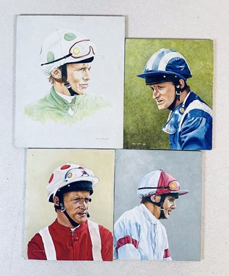 Lot 528 - MIKE NORRIS; four oils on board, studies of...