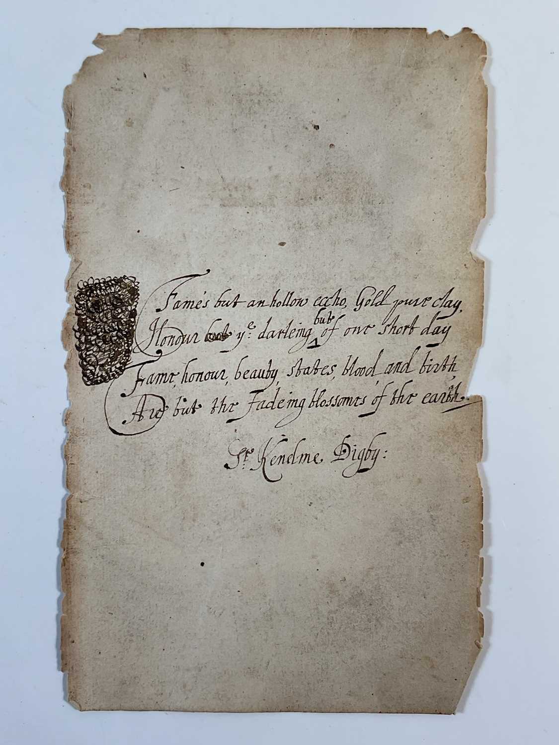 Lot 2069 - A very rare early 17th century handwritten