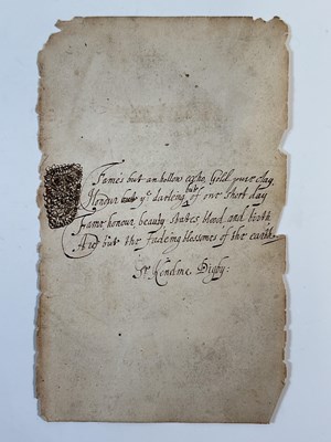 Lot 493 - A very rare early 17th century handwritten...