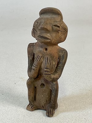 Lot 110 - A Pre-Columbian clay figure, presumably an...