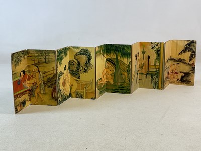 Lot 18 - Three Japanese erotic/risqué folding books...