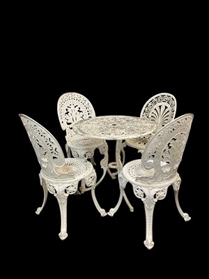 Lot 76 - An early 20th century white painted wrought...