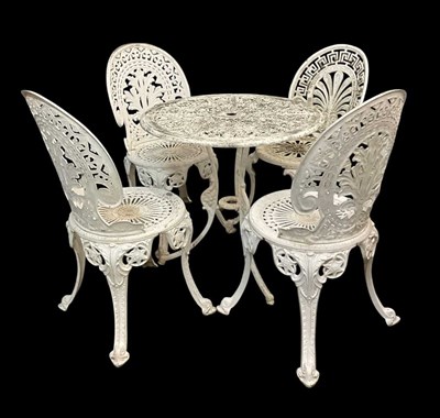 Lot 114 - An early 20th century white painted wrought...